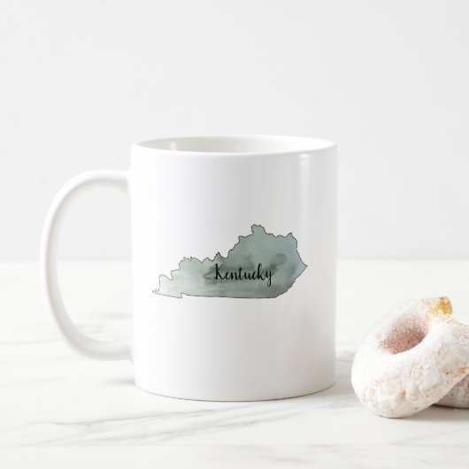 Kentucky Staat Illustration Kaffeetasse (Mit Donut)