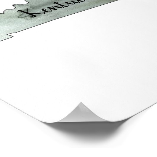 Kentucky Staat Illustration Poster (Ecke)