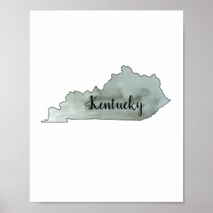 Kentucky Staat Illustration Poster