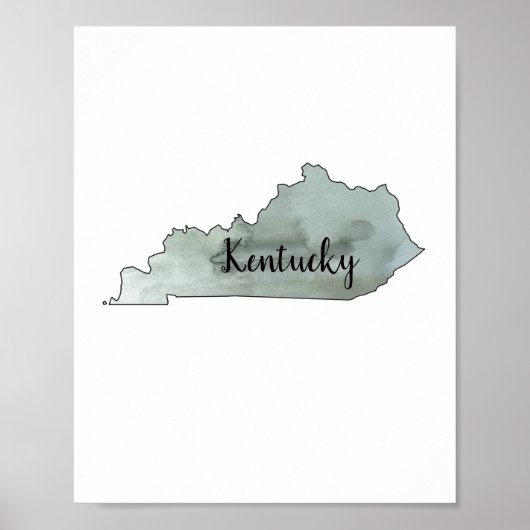 Kentucky Staat Illustration Poster (Vorne)
