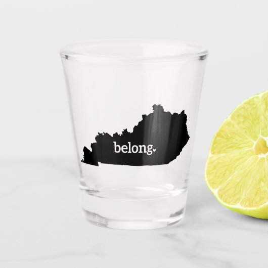 Kentucky Staat Map Belong Schnapsglas (Vorderseite)