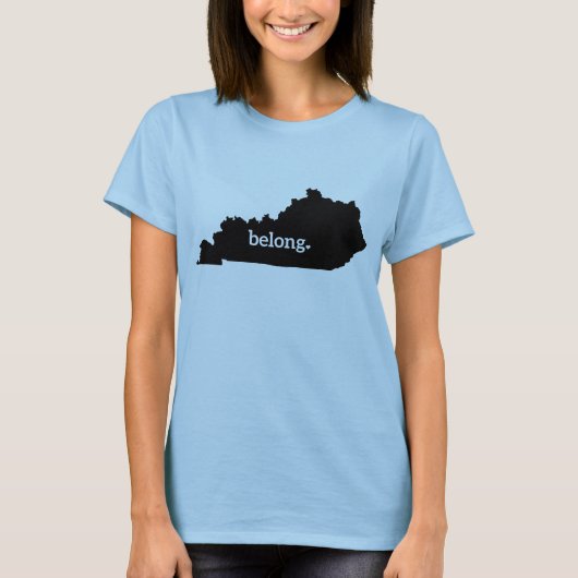 Kentucky Staat Map Belong T-Shirt (Vorderseite)