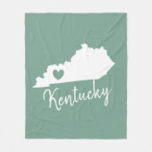 Kentucky Staat Map Liebe Zuhause Fleecedecke (Vorderseite)