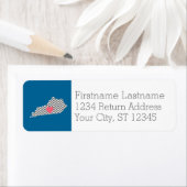 Kentucky Staat Map mit benutzerdefiniertem Herz un (Insitu)