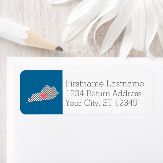 Kentucky Staat Map mit benutzerdefiniertem Herz un (Insitu)