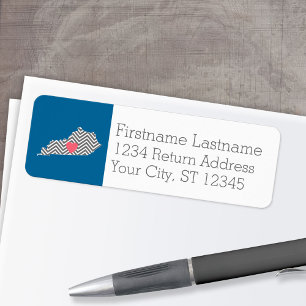 Kentucky Staat Map mit benutzerdefiniertem Herz un