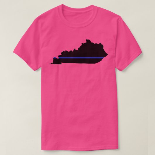 Kentucky Staat Map Polizeiliche Ordnungsbehörde Bl T-Shirt (Design vorne)