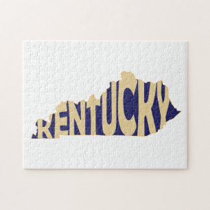 Kentucky Staat Name Word Art Puzzle