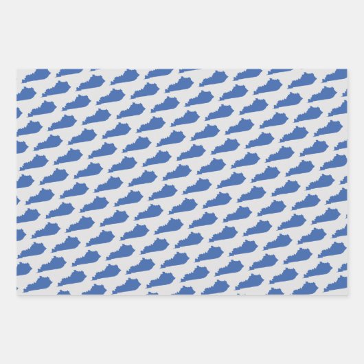 Kentucky Staat Pattern auf blau Geschenkpapier Set (Vorderseite 2)