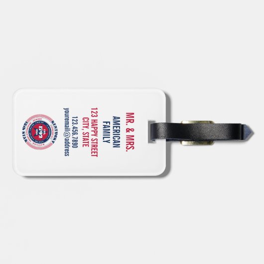 Kentucky Staat Personalisierte Geschenkidee Gepäck Gepäckanhänger (Rückseite horizontal)