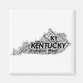 Kentucky Staat Word Cloud Magnet (Vorne)