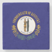 Kentucky-Staats-Flagge Steinuntersetzer (Vorderseite)