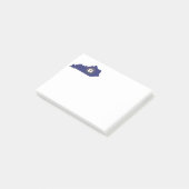 Kentucky-Staats-Flagge und Karte Post-it Klebezettel (angewinkelt)