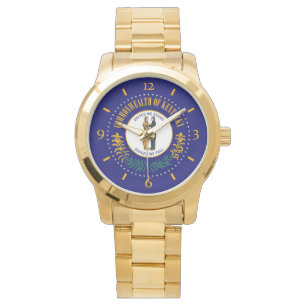 Kentucky-Staats-Flaggen-Uhr-Entwurf Armbanduhr