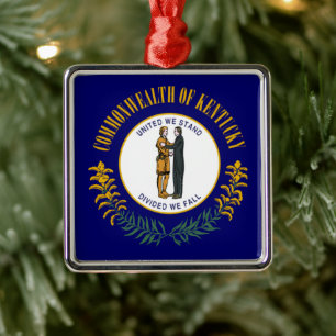 Kentucky Staatsflagge: Bluegrass US Commonwealth Ornament Aus Metall