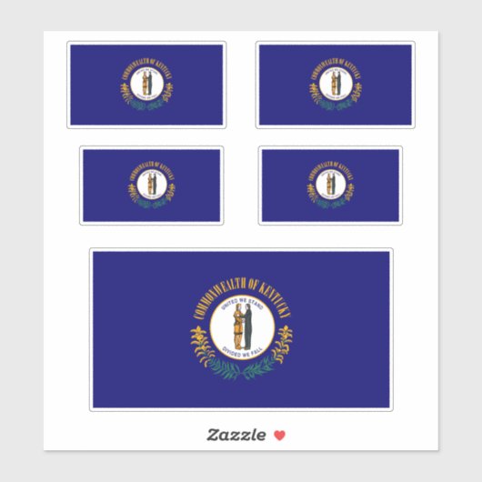 Kentucky State Flag Design Aufkleber (Blatt)