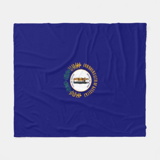 Kentucky State Flag Design Fleecedecke (Vorderseite (Horizontal))