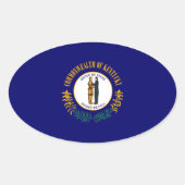 Kentucky State Flag Design Ovaler Aufkleber (Vorderseite)