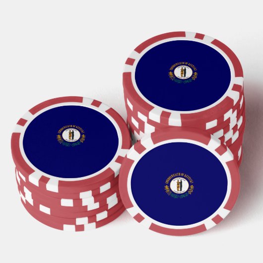 Kentucky State Flag Design Pokerchips (Stapel)