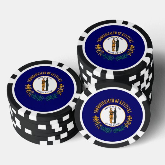 Kentucky State Flag Design Pokerchips (Stapel)