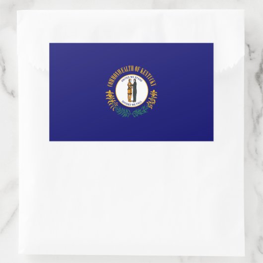 Kentucky State Flag Design Rechteckiger Aufkleber (Tasche)