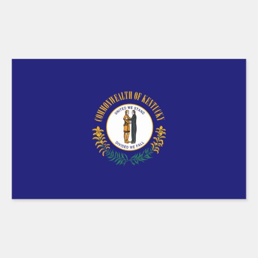 Kentucky State Flag Design Rechteckiger Aufkleber (Vorderseite)