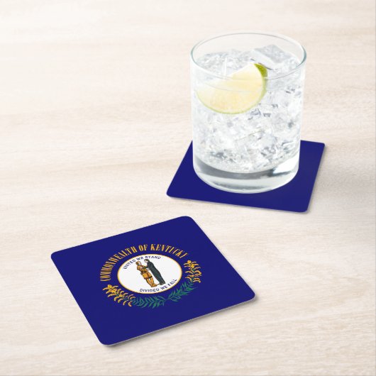 Kentucky State Flag Design Rechteckiger Pappuntersetzer (Vor Ort)