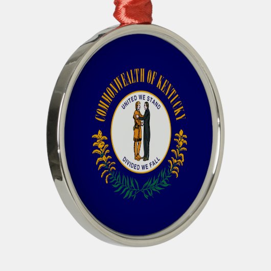Kentucky State Flag Design Silbernes Ornament (Rechts)