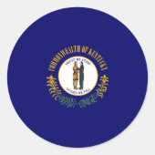 Kentucky State Flag USA Runder Aufkleber (Vorderseite)