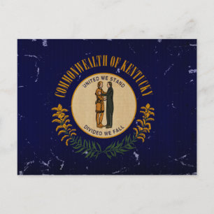 Kentucky State Flag VINTAG.png Postkarte