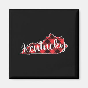 Kentucky State Map Buffalo Karo Weihnachten Ky Ken Magnet