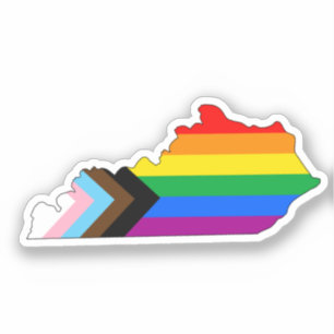 Kentucky State Pride LGBTQ Progress Pride Aufkleber