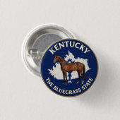 Kentucky State Pride Pferde-Emblem 🐎 Button (Vorne & Hinten)
