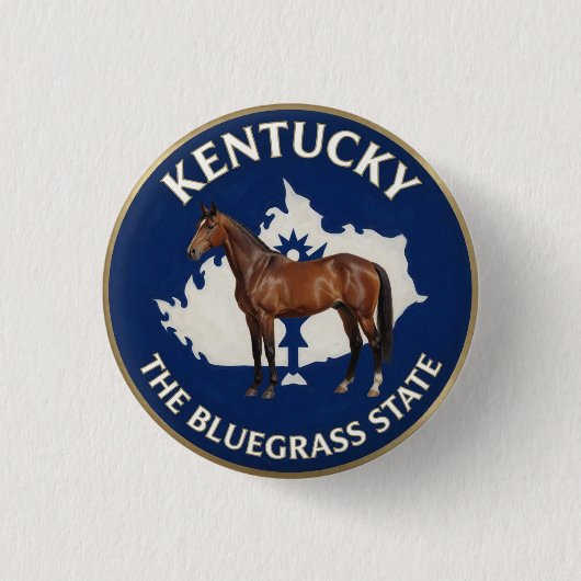 Kentucky State Pride Pferde-Emblem 🐎 Button (Vorderseite)