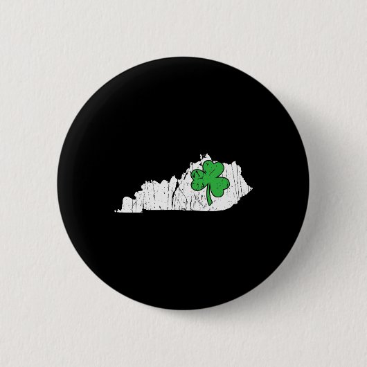 Kentucky State St. Patrick's Day Kentucky Grünes S Button (Vorderseite)