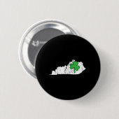 Kentucky State St. Patrick's Day Kentucky Grünes S Button (Vorne & Hinten)