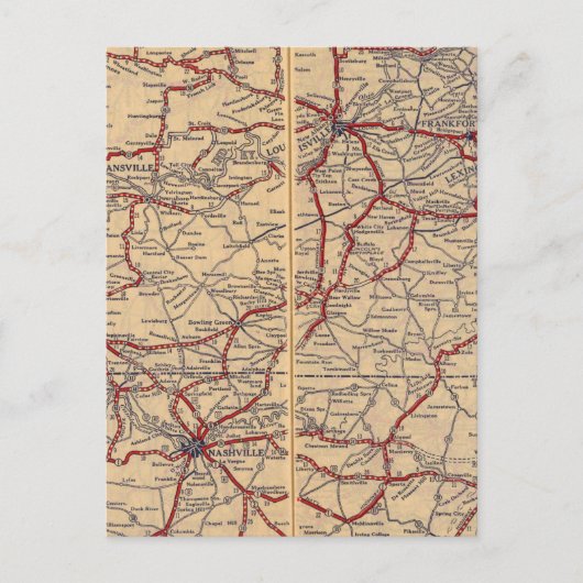 Kentucky, Tennessee 3 Postkarte (Vorderseite)