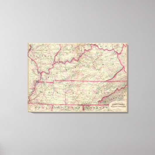 Kentucky, Tennessee Leinwanddruck (Vorderseite)