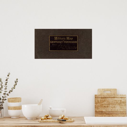 Kentucky, Tennessee-Militärkarte Poster (Küche)