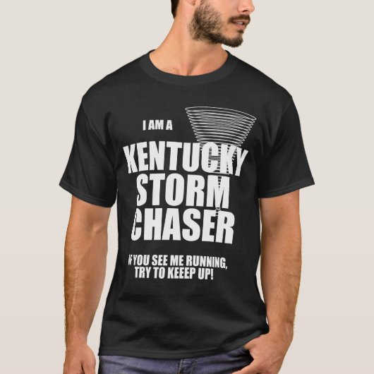 Kentucky Tornado Storm Chaser Black T - Shirt (Vorderseite)