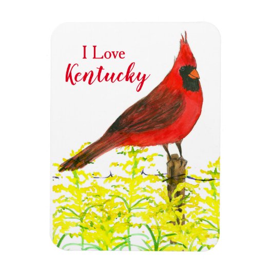 Kentucky Tourist Souvenir Kardinal Staat Bird Magnet (Vertikal)