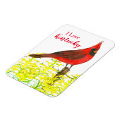Kentucky Tourist Souvenir Kardinal Staat Bird Magnet (Linke Seite)