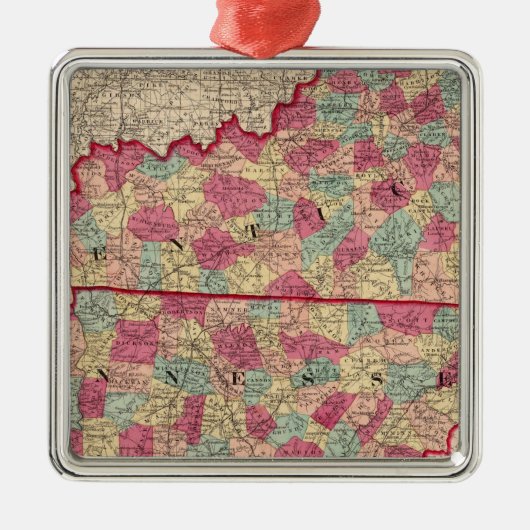 Kentucky und Tennessee 2 Ornament Aus Metall (Vorne)