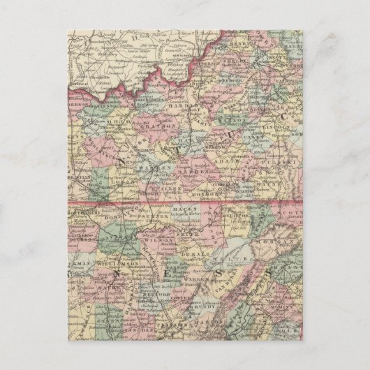 Kentucky und Tennessee 2 Postkarte (Vorderseite)