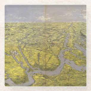 Kentucky und Tennessee 5 Glasuntersetzer