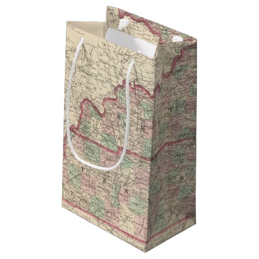 Kentucky und Tennessee Kleine Geschenktüte (Rückseite Schrägansicht)