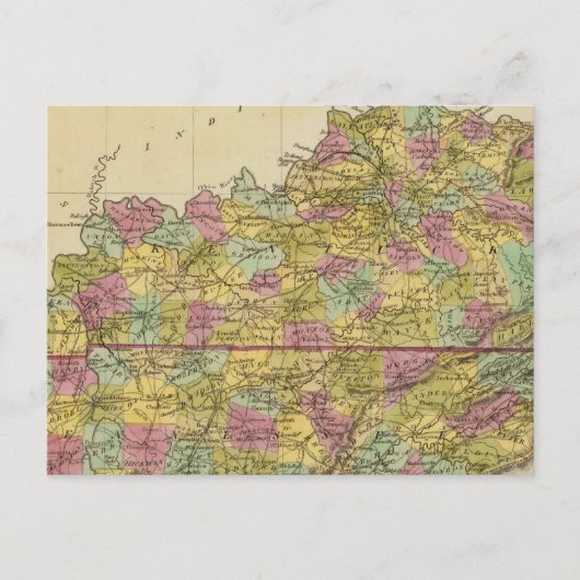 Kentucky und Tennessee Postkarte (Vorderseite)