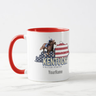 Kentucky United Staaten Retro Staat Map Vintag USA Tasse