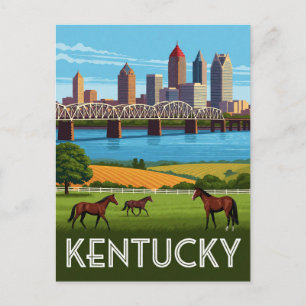 Kentucky USA Bluegrass-Land Südstaaten Reise 🐎 Postkarte