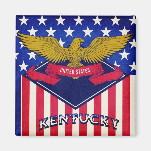 Kentucky USA Flag Magnet (Vorne)